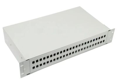 19" 2U Optická vana 48xSC simplex, LC duplex, E2000, šedá