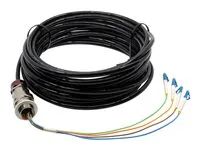 AXIS TX1204 - Sítový kabel - jednoduchý režim LC (M) do otevrený konec - 10 m - 7.8 mm - optické vlákno - neobsahuje halogen - cerná (RAL 9005)