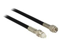Kabel antény - FME zásuvka do SMA zástrčka - 10 m - koaxiál - černá