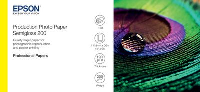 EPSON Production Photo Paper Semigloss 200 44"x30m