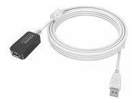 Prodlužovací šňůra USB - USB (F) do USB (M) - USB 2.0 - 5 m - aktivní - bílá