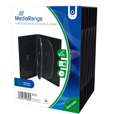 MEDIARANGE Box na 6x CD/DVD/BR 22mm, 5ks