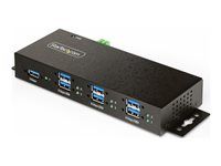 Rozbočovač - 6 x USB 3.2 Gen 2 + 1 x USB 3.2 Gen 1 - desktop, lze montovat na konzolu DIN, pro připevnění na zeď - kompatibilní s TAA