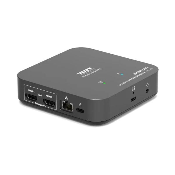 PORT CONNECT Univerzální kancelářská dokovací stanice USB-C, 2× 4K, HDMI
