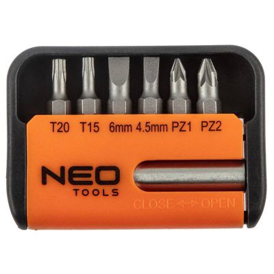 NEO TOOLS 06-101, Sada bitů, 25 mm, 7 ks