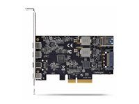 USB adaptér - PCIe 3.0 x4 - USB-C 3.2 Gen 1 x 4 + USB 3.2 Gen 1 x 1 - černá
