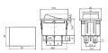 Přepínač kolébkový 2-pol./6-pin ON-ON 250 V/15 A černý