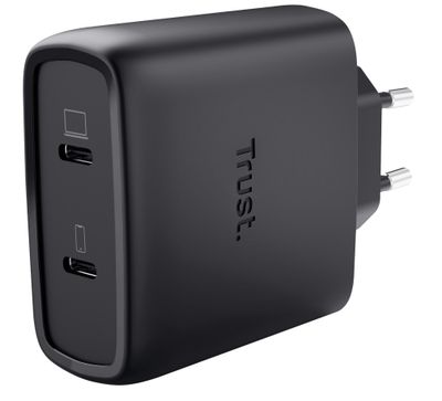 Trust maxo 65W 2P usb-c gan charger wht