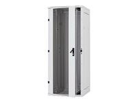 19'' stojanový rozvaděč 47U/800x800mm prosklené dveře IP20 nosnost 1200kg/1500kg světle šedý RAL7035