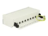 Propojovací panel - CAT 6 - RJ-45 X 8 - světle šedá, RAL 7035