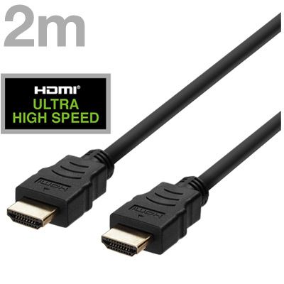 DELTACO Kabel HDMI 2.1 M/M 2m, 8K Ultra High, černý