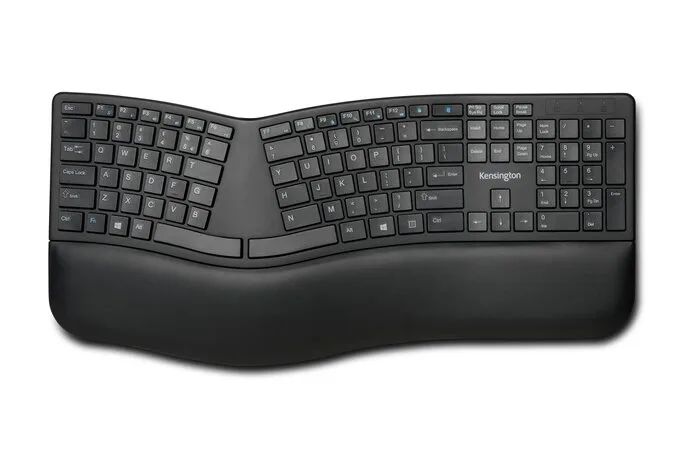 Kensington Pro Fit Ergo/Bezdrátová USB + Bluetooth/UK layout/Černá