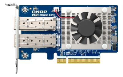 QNAP QXG-25G2SF-E810 - 2x 25GbE SFP28,PCIe Gen3 x8