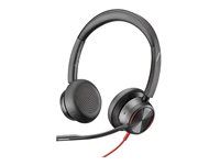 Blackwire 8200 series - náhlavní souprava - náhlavní - kabelové - odstranění šumu - USB-C - černá - certifikováno pro Microsoft Teams, certifikováno UC