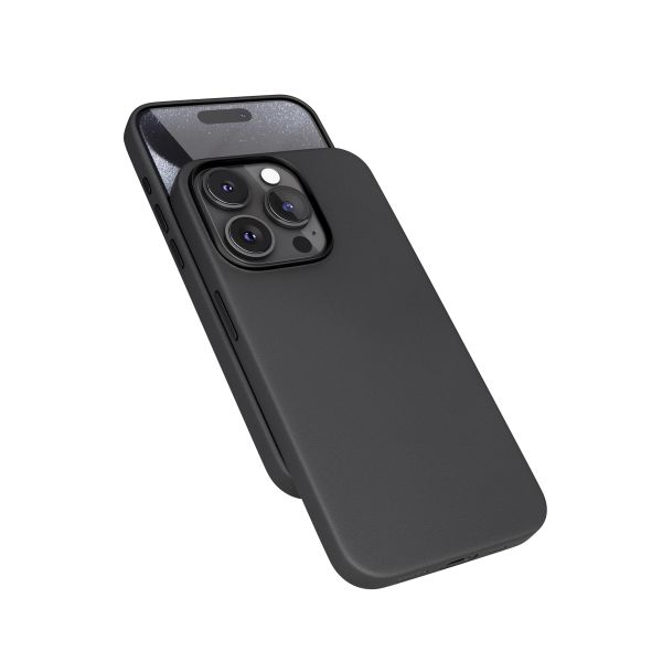 Epico Mag+ kožený kryt iPhone 15 Pro Max - černá
