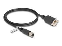 M12 Cable D-coded 4 pin female to RJ45 j