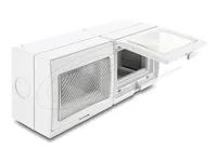 Delock - Easy 45 - socket-outlet housing - surface-mounted housing, IP55, waterproof - 6 modulu - šedá