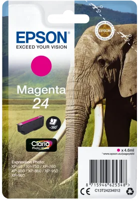 Epson Singlepack Magenta 24 Claria Photo HD Ink