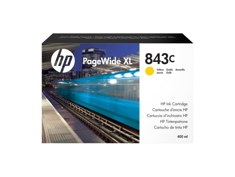 HP 843C ink. PageWide, 400 ml - žlutá
