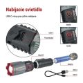 LED nabíjecí kovové svítidlo 1200 lm, 2200 mAh