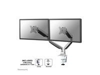 Montážní sada - plný pohyb - pro 2 LCD displeje - stříbrná - velikost obrazovky: 10"-32" - upevnění svorkou, průchodka, upevnitelné na stůl