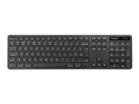 Klávesnice - full size - antibakteriální - bezdrátový - Bluetooth 5.0, 2.4 GHz - QWERTY - britská - černá