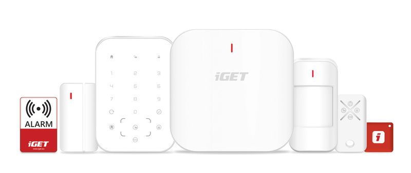 iGET SECURITY M6-4G Premium - Inteligentní zabezpečovací systém 4G/WiFi/LAN alarm, Android, iOS