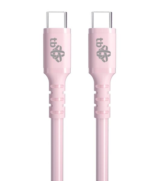 TB USB C - USB C 60W Jelly kabel 1m růžový