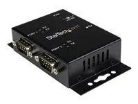 2 Port - Wall Mount - Din Rail Clips - Industrial - COM Port Retention - FTDI - DB9 (ICUSB2322I) - Sériový adaptér - USB 2.0 - RS-232 x 2 - černá