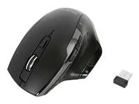 Myš - ergonomický - antibakteriální - pravák - 7 tlačítka - bezdrátový - 2.4 GHz - bezdrátový přijímač USB - černá