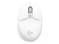 Myš - malé ruce - 6 tlačítka - bezdrátový - Bluetooth - přijímač USB Logitech LIGHTSPEED - bílá