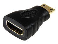 Mini HDMI to HDMI Converter - HDMI adaptér - HDMI se zdířkami (female) do 19 pin mini HDMI Type C s piny (male) - černá