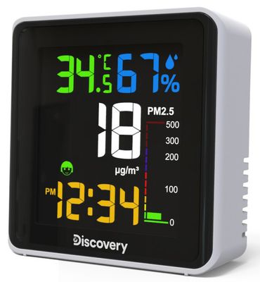 Meteostanice Levenhuk Discovery Report WA30 s monitorováním částic obsažených ve vzduchu