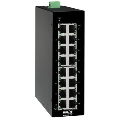 Přepínač 16x zdroj Unmanaged Ethernet Switch, 10/100/1000Mb/s, montáž DIN