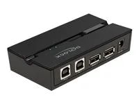 USB periferní sharing switch - 2 x USB 2.0 - pro připevnění na zeď, umožňuje montáž na povrchy