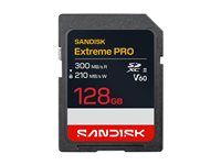 SanDisk Extreme PRO - Pametová karta flash - 128 GB - Video Class V60 / UHS-II - SDXC UHS-II