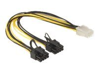 Elektrický kabel - 8 pinové napájení PCIe (6+2) (M) do 6 pin PCIe power (F) - 30 cm