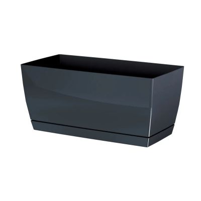 Květináč s miskou COUBI CASE P grafit 24 cm