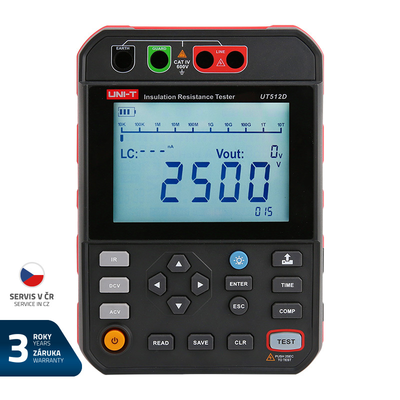 Tester izolačního odporu UNI-T UT512D