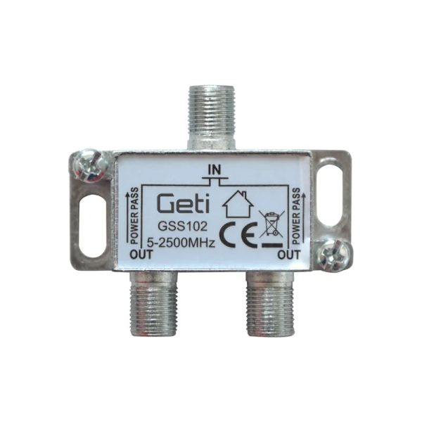 Anténní rozbočovač GETI GSS102  2 výstupy