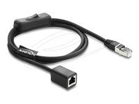 RJ45 Cable plug to jack with switch Cat.