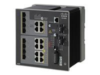 Přepínač - řízený - 4 x Gigabit SFP + 8 x 10/100/1000 (PoE+) + 4 x kombinace Gigabit SFP - lze montovat na konzolu DIN - PoE+ - DC power - repasováno - kompatibilní s TAA