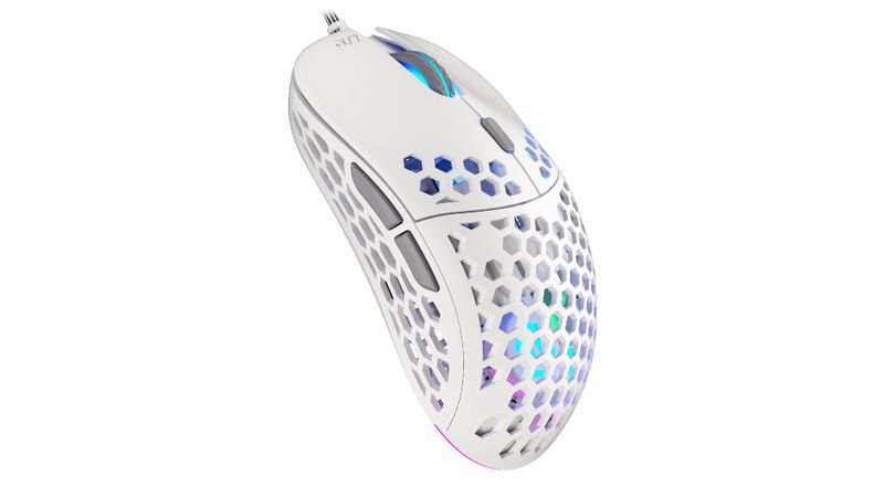 Endorfy LIX Plus/Herní/Optická/Pro praváky/19 000 DPI/Drátové USB-A/Bílá