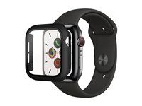 PanzerGlass Full Protection pro Apple Watch 4/5/6/SE 40mm (ochranné sklo + černý rámeček chránící celé tělo hodinek - stačí nacvaknout - bez lepení)