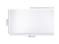 Klávesnice a podložka pod myš - 900x500x2 mm - bílá
