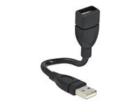 Prodlužovací šňůra USB - USB (F) do USB (M) - 15 cm - černá