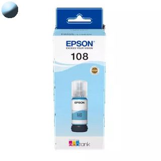 EPSON 108 EcoTank, Cartridge, azurová (light cyan)
