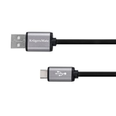 Kabel KRUGER & MATZ KM1239 Basic USB/USB-C 1m Black