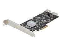 Windows/macOS/Linux (8P6G-PCIE-SATA-CARD) - Řadič úložiště - SATA 6Gb/s / SAS 6Gb/s - nízký profil - PCIe 2.0 x4 - černá