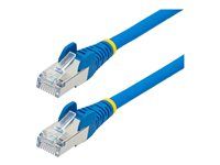 Blue - Low Smoke Zero Halogen (LSZH) - 10GbE 500MHz 100W PoE++ Snagless RJ-45 w/Strain Reliefs S/FTP Network Patch Cord - Patch kabel - RJ-45 (M) do RJ-45 (M) - 50 cm - S/FTP - CAT 6a - IEEE 802.3bt - neobsahuje halogen, lisovaný, provedení bez hrbolků, licna - modrá